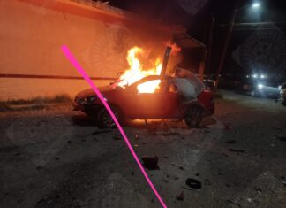 Coche bomba que dejo lesionados a diez elementos de la Guardia Nacional, contaba con reporte de robo en el municipio de Salvatierra.