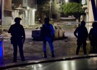 Coche bomba en la comunidad de El Sauz de Villaseñor en Celaya, dejo un saldo de diez elementos lesionados; cuatro de ellos de consideración.