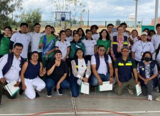 Alumnos del CONALEP de Pénjamo realizan actividades como Guardias Ambientales.