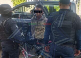 «El Niker» fue detenido por policías municipales después de robar una bicicleta y una caja con herramienta, cerca del salón de Fiestas La Escondida, en Valle de Santiago.