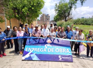 Se entregan pavimentaciones por más de tres millones doscientos mil pesos en Salvatierra.