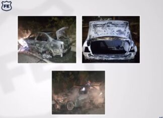 Localizan totalmente calcinado el vehículo donde viajaban los cinco jóvenes desaparecidos en Lagos de Moreno, Jalisco.