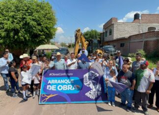 Se beneficia a habitantes de San Nicolás de los Agustinos y El Potrero con pavimentación de calles en Salvatierra.