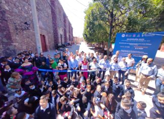 Se entregan ultimas etapas de rehabilitación de la calle Hidalgo en Salvatierra.