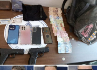 Tres sujetos fueron detenidos por elementos de la Policía Municipal, tras frustrar un robo a una mueblería.