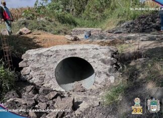 Se realizan los trabajos de construcción del puente en Arroyo Chagoyán; compromiso cumplido.