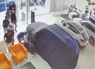 Comando armado roba 14 vehículos seminuevos en la agencia Volvo en León.