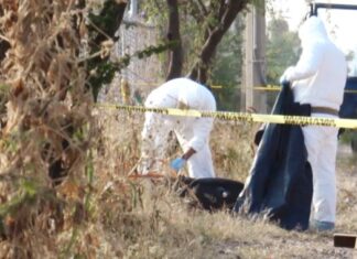 Encuentran restos humanos al interior de una maleta en la colonia Ejido de la Joya en León, está a mañana.