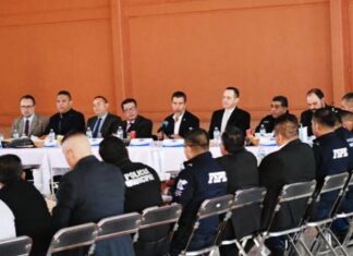 Quincuagésima Quinta Sesión Ordinaria de la Comisión Estatal de Secretarios de Seguridad Pública del Estado, en Uriangato.