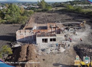 La Dirección de Obras públicas informó los avances de la construcción del Panteón Municipal de Santiago Maravatio.