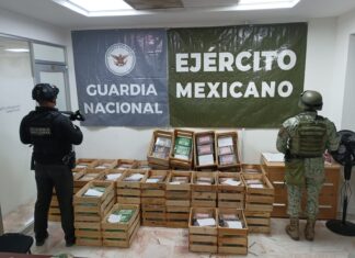 Elementos de la Secretaria de la Defensa Nacional aseguraron en Penjamo, más de 660 kilogramos de cocaína.