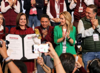 Militancia de MORENA cierra filas con Alma Alcaraz y el partido oficializa su candidatura al gobierno del estado.