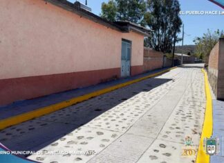 Avanza la obra de la calle Texas en la comunidad de El Dormido en Santiago Maravatío.