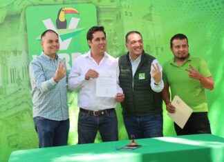 Se baja de la candidatura a la presidencia municipal por el Partido Verde Ecologista de México, el regidor morenista Luis Manuel Herrera.