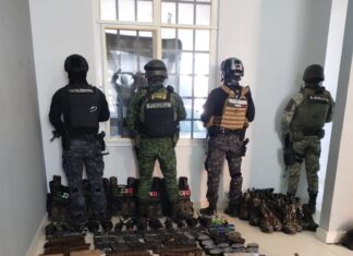 REALIZAN DECOMISO DE DROGAS, ARMAS, CARTUCHOS, CARGADORES, EXPLOSIVOS Y EQUIPO TÁCTICO