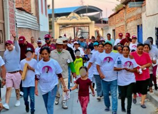 José Daniel Sámano Jiménez, candidato de Morena, recorre La Magdalena en Salvatierra con un mensaje de cambio