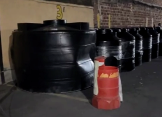 En Salvatierra, Alejandrina Lanuza, entrega tinacos y cisternas en plena veda electoral.