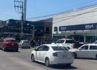 Asaltan Bancomer de la Faja de Oro la mañana de este sábado en Salamanca.