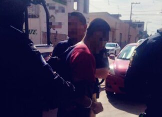 Policía de Penjamo, detuvo a un sujeto que momentos antes había escapado de las instalaciones de la Fiscalía Regional del Estado.