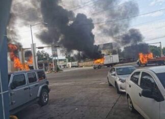 Caos y violencia este jueves,en Culiacán Sinaloa, tras la presunta detención de Iván Archivaldo Guzmán, hijo de El Chapo Guzman.
