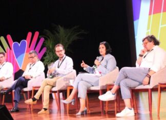 Presenta la titular del Secretariado Ejecutivo del Sistema Estatal de Seguridad Pública, Sophia Huett López, la segunda Encuesta de Autopercepción Policial Municipal 2024, dentro de los trabajos de la Cumbre Ch´abajel, Sociedades de Paz, realizada en Mérida.