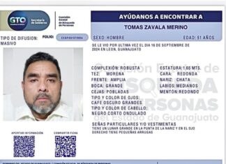 Familiares y amigos de Tomás Zavala Merino, conductor de Uber, se manifestaron por su desaparición en León.