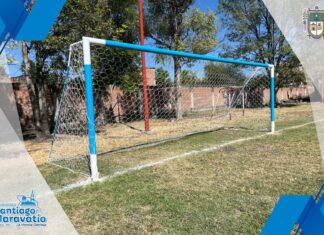 Presidencia Municipal, y la Dirección de Deportes y Atención a la Juventud, entregaron Redes Nuevas para porterías de los campos deportivos El Edén y La Cruz.