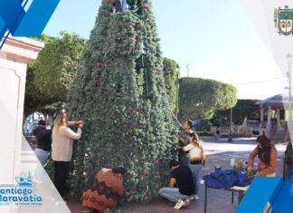 Inician con los preparativos para recibir las fiestas decembrinas de Santiago Maravatío 2024.