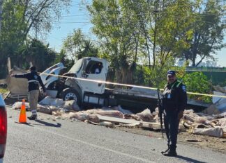 Una menor de edad fallecida y dos lesionados graves, saldo de un fatal accidente entre un auto compacto y un camión de carga en la carretera Salamanca – Irapuato.