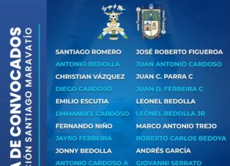 Autoridades municipales presentaron la lista oficial de convocados de la Liga Santiago Maravatío para la Copa Guanajuato.