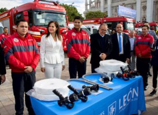 León refuerza su capacidad de atención a emergencias y protección a la ciudadanía con nuevo equipamiento para el Heroico Cuerpo de Bomberos