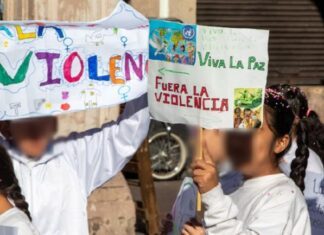 Encabezan “Marcha de la Prevención” estudiantes de primaria en Uriangato