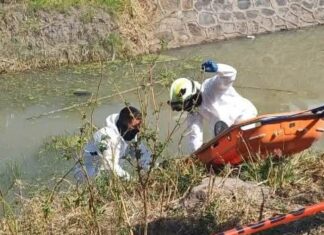 Localizan el cuerpo de un hombre sin vida en el cauce del Canal, a un costado del camino Jaral del Progreso Zempoala.