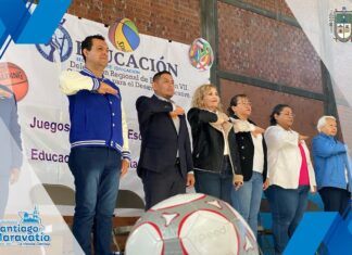 Inauguraron los Juegos Deportivos Escolares de Educación Básica de la Región VII en Santiago Maravatío.