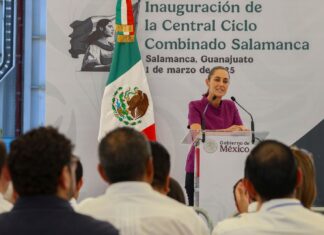 PRESIDENTA CLAUDIA SHEINBAUM, INAUGURA LA CENTRAL DE CICLO COMBINADO SALAMANCA DE LA CFE EN BENEFICIO DE 5 MILLONES DE PERSONAS EN LA ZONA DEL BAJÍO.