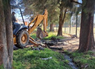 Realizan mejoras en la Unidad Deportiva Sur para evitar encharcamientos