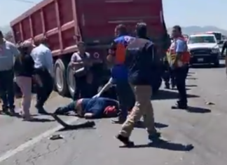 Carambola que involucró a cinco vehículos, dejo un saldo de seis lesionados, uno de ellos de gravedad.