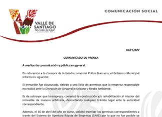 La administracion pública municipal de Valle de Santiago, informa;