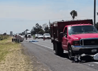 Esta tarde un motociclistas murió arrollado en la carretera Salamanca – Celaya.