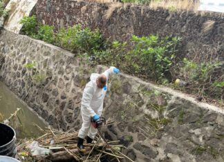 Atienden de manera oportuna obstrucción en el canal Ardillas para prevenir riesgos de inundación