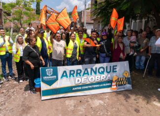 Arranca pavimentación de la calle Lázaro Cárdenas, en la colonia Nuevo Uriangato.