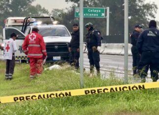Esta mañana fueron localizados los cuerpos sin vida, de dos personas a un costado de la carretera Celaya – Salamanca.