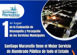 Santiago Maravatío, obtuvo el primer lugar a nivel estatal en la Evaluación de Desempeño y Percepción de los Servicios Municipales,