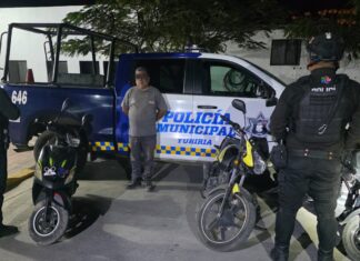 Detienen a ex transito municipal en Yuriria con tres motocicletas, dos de ellas con reporte de robo.