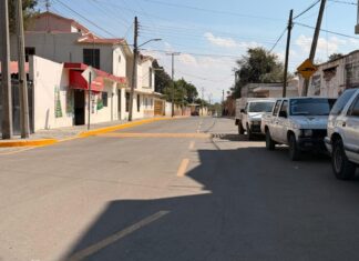 San Cristóbal Chihuindo mejora su infraestructura vial con rehabilitación de su calle principal; en Valle de Santiago.