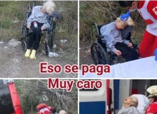 Abandonan a abuelita en plena carretera