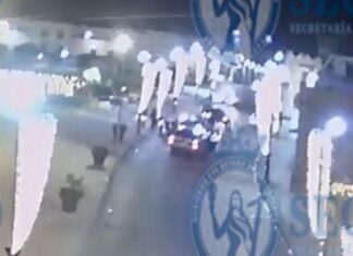 Policía municipal de Yuriria, detuvo a un sujeto que conducía y perseguía a otro vehiculo en la zona centro de Yuriria.