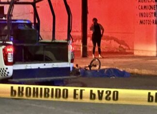 Un ciclista fue asesinadoo a balazos en la colonia San Juan de la Presa, en Salamanca; la noche de este miércoles.