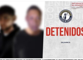 Dos sujetos fueron detenidos en Arboledas Ciudad Bajío, como presuntos responsables del incendio y extorsión al bar “La Refi”.